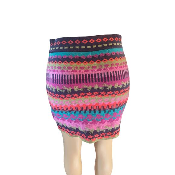 Women M Krimson Klover Printed Merino Wool Skirt Colorful Aztec Stripe Outdoor - Picture 4 of 6